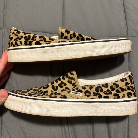 VANS Velvet Leopard Print Classic Slip-On Shoes Womens Size 7.5 - Picture 6 of 9
